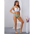 thumbnail image 5 of Unique Bargains Women's Mid-Waisted Invisible Full Coverage Breathable Briefs L Green, 5 of 6