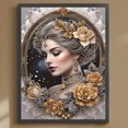thumbnail image 3 of Pintura de diamante 5D DIY Noble Lady Kit de taladro con forma especial parcial 30x40cm, 3 of 9