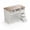 Retro color + white, variant on Anoncndin 48" Dog Crate Furniture with Drawers & Open Shelves, Indoor Dog Kennel with Double Locking Door, Wooden Large Dog Crate with Stainless Bowl Area for Medium/Large Dogs