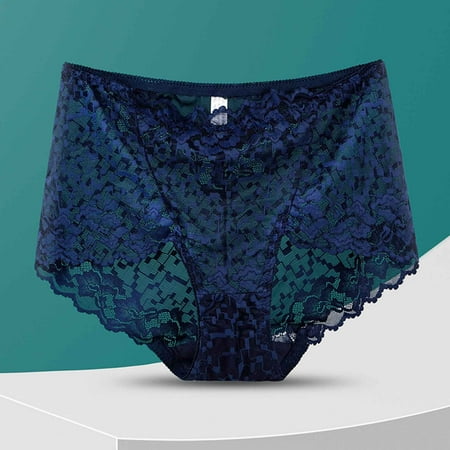KIHOUT Panties Shorts for Women Clearance Sale Womens Shorts Yoga Shorts Deals Women Solid Color High Waisted Mesh Breathable and Cute Lace Hollow Underwear Panties