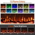 thumbnail image 5 of Giantex 3 Sided Electric Fireplace, 50" Wall-Mounted Fire Place Heater w/12 Flame Colors, 750W/1200W, 5 of 6
