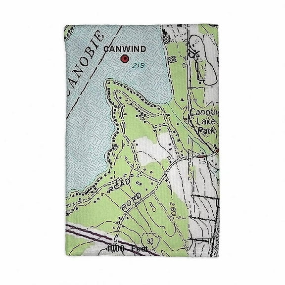 Betsy Drake Interiors Canobie Lake, NH Nautical Map Kitchen Towel