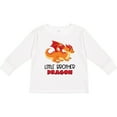 thumbnail image 3 of Inktastic Little Brother Cute Red and Orange Dragon Boys Long Sleeve Toddler T-Shirt, 3 of 5
