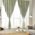 thumbnail image 5 of Double Layer Star Cutout Blackout Curtains No Drill Magics Tape Installation Thermal Insulated Window Curtain for Bedroom Living Room Nursery - Polyester 59x27 Inch Single Panel, 5 of 6