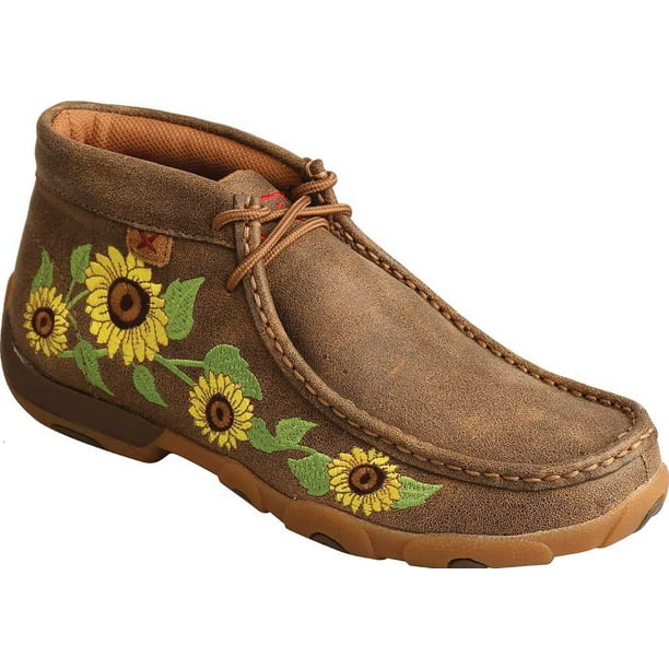 twisted x women's tooled chukka driving mocs