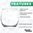 thumbnail image 2 of Mikonos Stemless Wine Glasses 11.5 oz. Set of 10, Bulk Pack - Restaurant Glassware, Perfect for Red Wine, White Wine, Cocktails - Clear, 2 of 5
