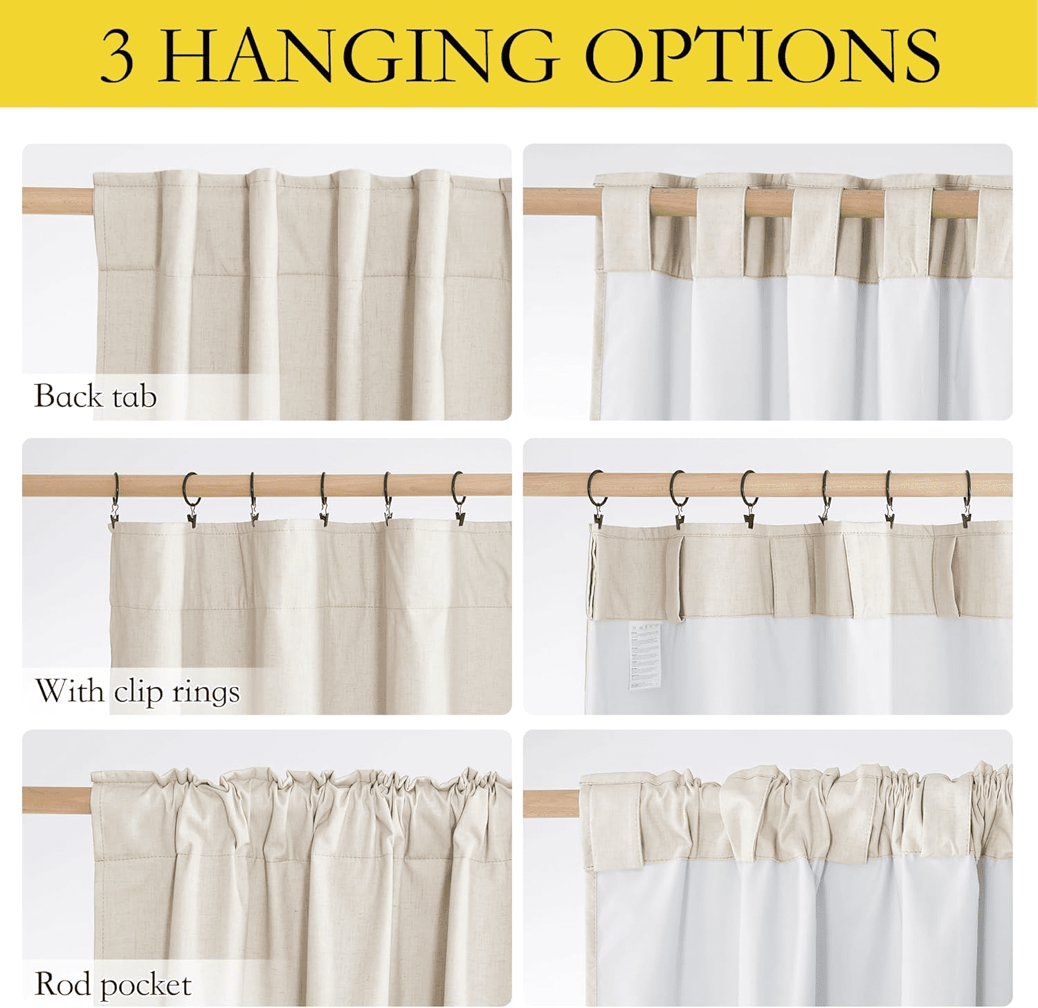 NICETOWN Pleated Blackout Curtains for Living Room Privacy Thermal Insulated Room Darkeing Drapes, 52"x84", 2 Panels, Beige