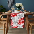 thumbnail image 2 of Red Leaves Table Runner - 120 Inch Long, Kitchen Dining Table Runner Dresser Scarves, Abstract Modern Geometric Lines Simple Art Farmhouse Decor for Coffee Tables Wedding Party Banquet, 2 of 8