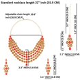 thumbnail image 2 of Efulgenz Indian Jewelry Choker Kundan Crystal Multi Layered Necklace Earrings Maang Tikka Head Chain Bollywood Wedding Bridal Set, 2 of 5