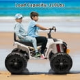 thumbnail image 5 of 24 Volt Kids ATV Ride-On, Electric Dual 4 Wheeler with 2-Seater, Ride on Toys for Big Kids with Bluetooth, LED Lights, Music, High Low Speed, White, 5 of 5