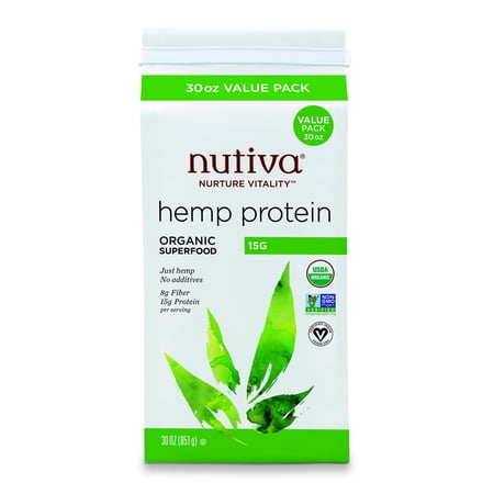 Nutiva Organic, Cold-Processed Hemp Protein from non-GMO, Sustainably Farmed Canadian Hempseed, 15 G, 16