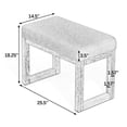 thumbnail image 7 of Compact Dark Gray Entryway Bench with Solid Wooden Frame & Soft Cushion, Small Bedroom Ottoman Bench for Limited Spaces, 7 of 7