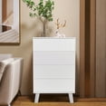 thumbnail image 4 of AODAILIHB Modern White Dresser 4 Drawer, Wood Organizer with Wide Storage Space, Large Storage Cabinet for Bedroom, Living Room, Hallway, 4 of 8