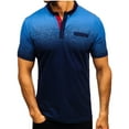 thumbnail image 2 of Mens Shirts Men Short Sleeve Printing Turndown Pullover T Shirt Blouse, 2 of 4