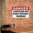 thumbnail image 6 of Danger Conveyor May Start Without Warning Sign 8"x12" - Aluminum Tin Warning for Home Outdoor Garden, High-Visibility Safety Decor for Factory, 6 of 8