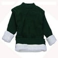 thumbnail image 4 of Rggeeun Girls Child Sweaters Solid Color Knitted Lined Long Sleeve Crew Neck Winter Thermal Soft Cozy Kids Trendy Pullover,Green,4-5 Years, 4 of 4