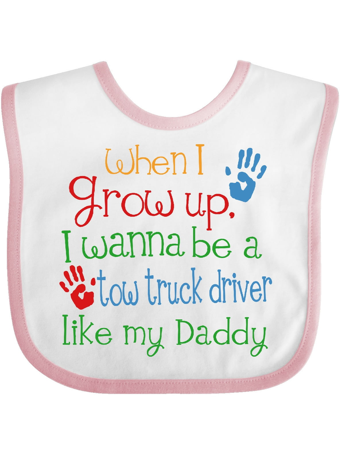 Inktastic Tow Truck Driver Like Daddy Baby Bib Childs Kids Gift Driver's Son My 