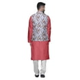 thumbnail image 3 of Atasi Ensemble de Pyjama Kurta Churidar Ethnique avec Veste Nehru Imprimée pour Hommes, 3 of 3