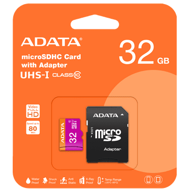 ADATA 32GB Premier microSDHC / SDXC UHS-I Class 10 Memory Card with Adapter