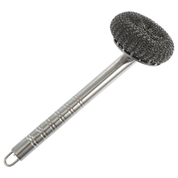 Homoyoyo Round Steel Wire Scrub Brush for Pots and Pans, Heavy Duty Kitchen Cleaner and Household Scrubber Tool