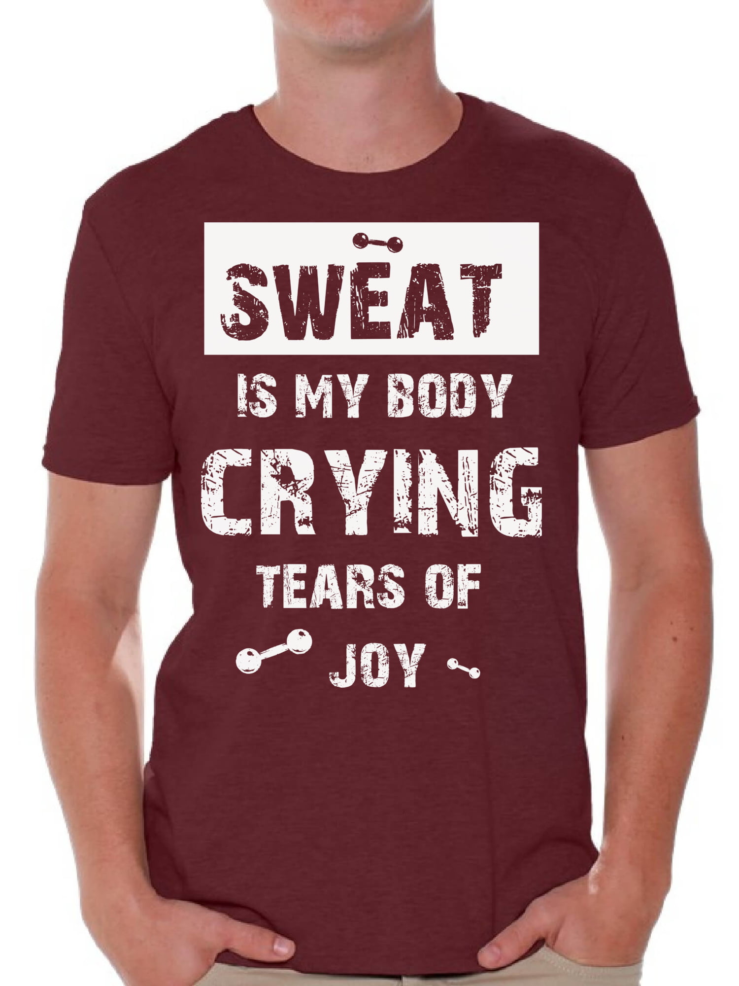 Funny Gym Shirts for Mens Sweat is My Body White Men T-Shirt Workout Theme  Mens Gym Clothing Men T-Shirt Bodybuilding Motivation T Shirts 
