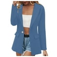 thumbnail image 1 of Women's Casual Lightweight Blazer Open Front Lapel Long Sleeve Jacket Suits Work Office Jackets Blazer for Daily/Work, 1 of 1
