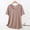 Khaki, variant on Jamicy Women's Pajama Tops Short Sleeved Base Shirt Thin T-Shirt Pajamas Sleep Shirts for Women, Solid Color Round Neck