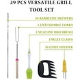 thumbnail image 2 of PROKITCHEN 29 PCS Grilling Set Kabob Skewers Metal Skewers for Grilling Marshmallow Roasting Sticks Reusable BBQ Stainless Steel Kabob Skewers for Barbecue, Cooking, Baking, 2 of 6