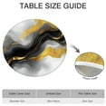 thumbnail image 6 of Black and Gold Marble Glitter Streaks Pattern Round Fitted Tablecloth with Elastic Edge,Dining Table Cover Waterproof,Outdoor Round Tablecloth for Camping,Dining,Indoor and Outdoor, 6 of 7