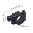 thumbnail image 3 of Car Accessories Auto Parts Products Motorcycle Bike Bar 10MM Thread Mirror Mount Holder Clamp Adaptor, 3 of 6
