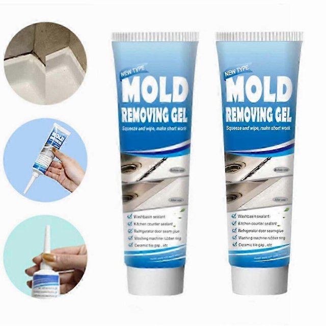 1-3 tubos de fórmula de gel removedor de moho mágico ecológico para grifos, fregaderos, lechada y ventanas, 2 unidades