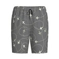 thumbnail image 4 of Wukai Airplane Routes Around The World Men’s Short Pajama Pants With Pockets Soft Sleep Pj Shorts for Men-Large, 4 of 6