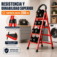 thumbnail image 3 of Escalera Plegable Tipo Tijera de 4 Peldaños Antiderrapante rojo, 3 of 9