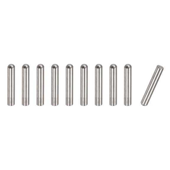 3x8mm Dowel Pins, 10pcs 304 Stainless Steel Round Head Flat Chamfered End Dowel Pin Bunk Bed Pins Shelf Pegs Support Shelves Fasten Elements