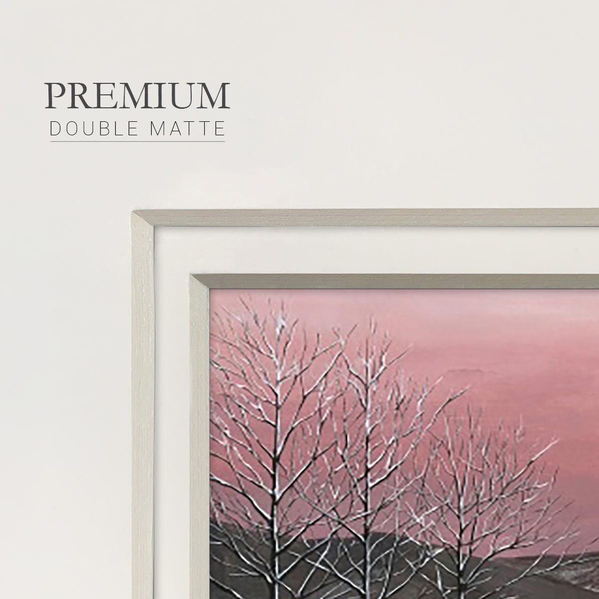 Sunset Snowfall IPremium Framed Print