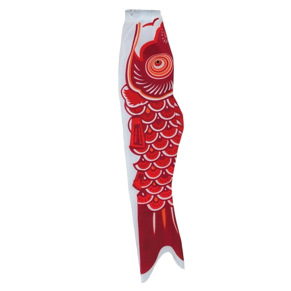In the Breeze 4789— Koi Fish Windsock, 60-Inch, Red — Bright Koinobori Decoration