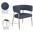 thumbnail image 2 of Meridian Furniture Creston Deep Navy Durable Linen Textured Fabric Dining Chair, 2 of 8