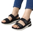 thumbnail image 1 of IUJSOY Womens Platform Sandals Comfort Open Toe Rhinestone Summer Dress Shoes Lightweight Flats, 1 of 8