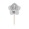 thumbnail image 1 of Cry Black Cute Chat Face Cartoon Toothpick Flags Star Lable Cupcake Picks, 1 of 3