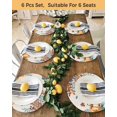 thumbnail image 4 of 15 Inch Round Placemats Set of 6, Fall Pumpkins Orange Blue Non Slip Heat Insulation PP Table Mats, Thanksgiving Botanical Rustic Washable Place Mats for Kitchen Dining Party Table Decor, 4 of 7