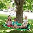thumbnail image 2 of JumpTastic 60in Tree Swing Platform for Kids, Thicken Steel Tube Giant Curved Swing for Swing Set or Tree, 2 of 7