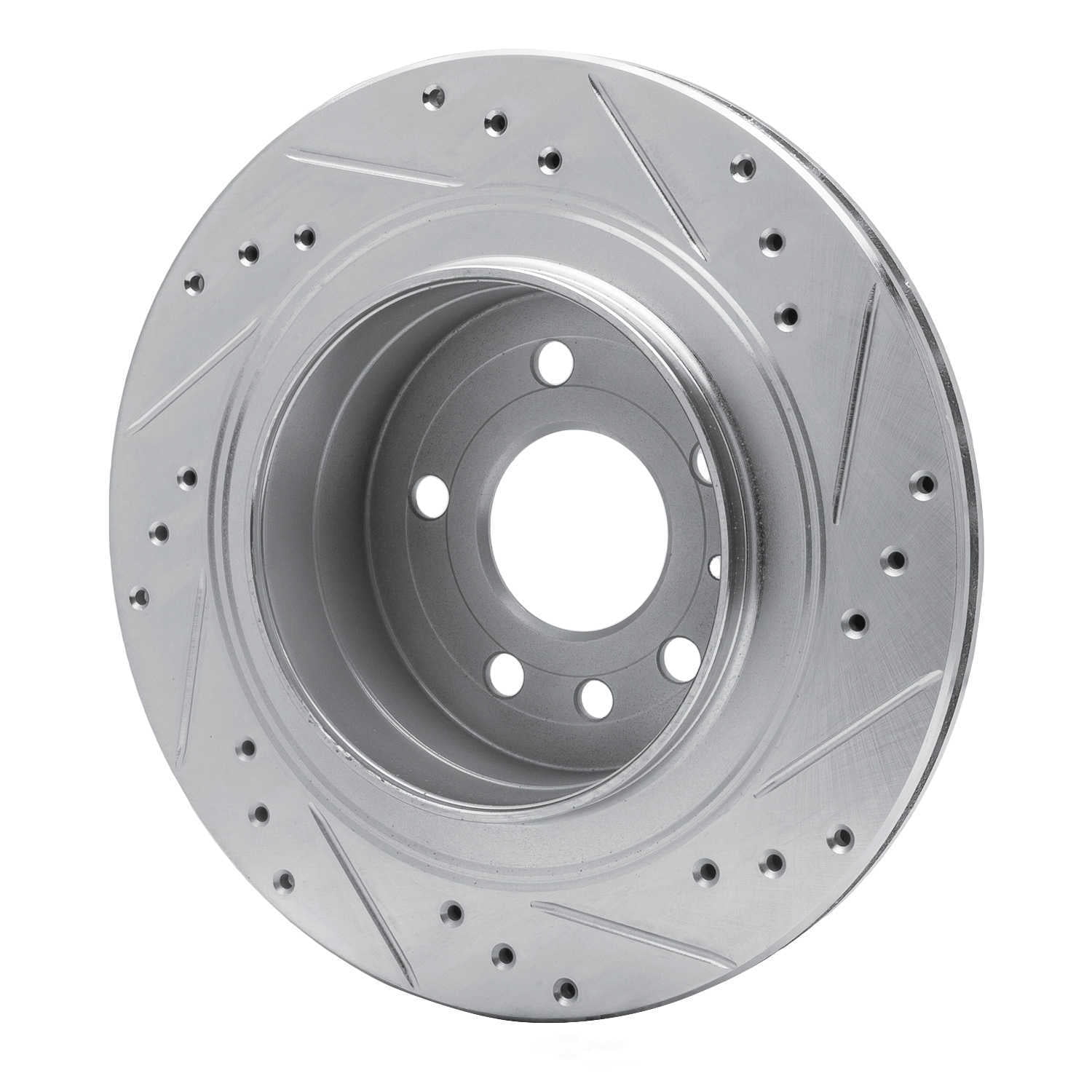 Dynamic Friction Company 631-65014L DFC Brake Rotor - Drilled And Slotted - Silver