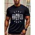 thumbnail image 1 of Camiseta informal de verano negra para hombre, cuello redondo con estampado, 100 % algodón, divertida, transpirable, ultrasuave, ideal para correr y salir. Para adultos, hombres, mujeres, adolescentes, 1 of 6