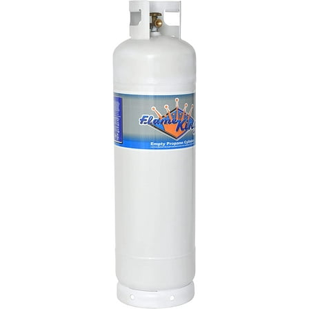 Flame King Empty Steel Propane Tank, LP Refillable Cylinder with POL for RVs, Campervans, 60 lbs
