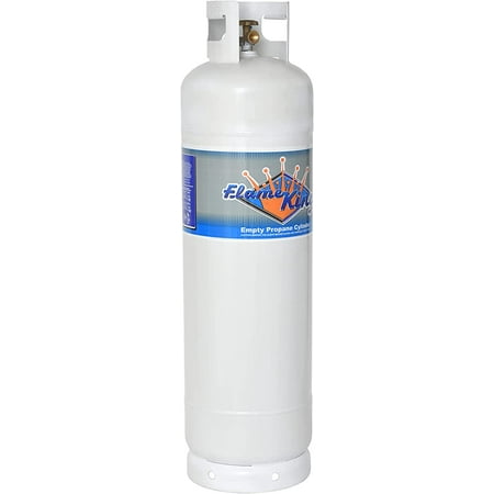 Flame King Empty Steel Propane Tank, LP Refillable Cylinder with POL for RVs, Campervans, 60 lbs