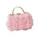 thumbnail image 5 of Bolso de flores con bolso compacto de correa de cadena para llaves del teléfono celular de la boda del baile de graduación Rosa, 5 of 8