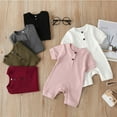thumbnail image 3 of PENGXIANG Newborn Baby Short Sleeve Knitted Romper One-Piece Clothes, 3 of 4