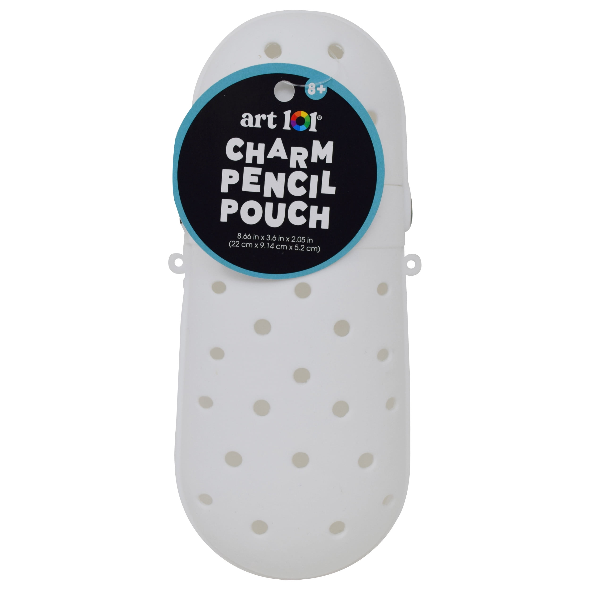Art 101 Charm Pencil Pouch in White-Back to School, for Students