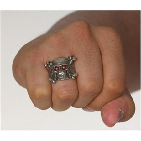 Rubies Red Eyes Skull Ring