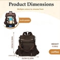 thumbnail image 3 of Sunyuer Backpack Purse for Women, PU Leather Anti-theft Backpack, Ladies Convertible Satchel Bags, Shoulder Bag for Travel, Work, Trip, 3 of 8